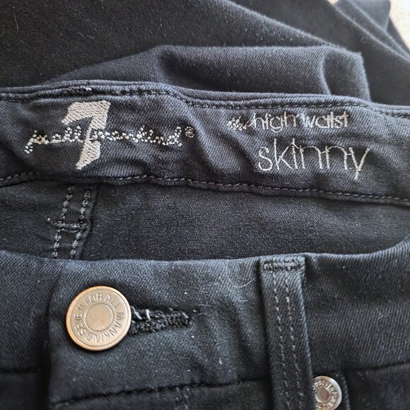 For All Mankind Black Skinny Jeans Size 27 - - Picture 4 of 5